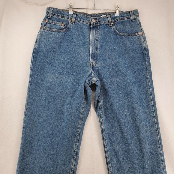 LEVI 550 Jeans Men's Straight Leg Denim 5-Pocket Medium Wash Blue 40/L32 - Picture 4 of 11